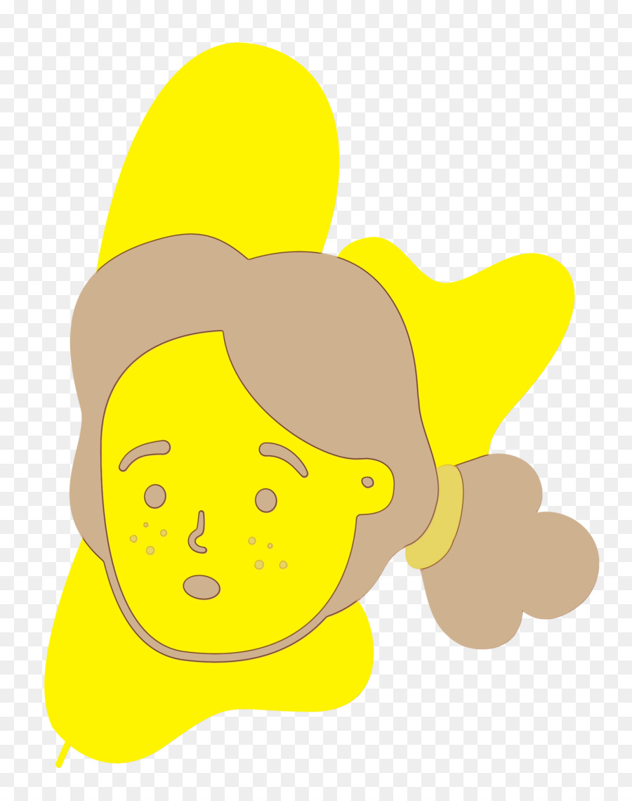 Cara Amarilla De Dibujos Animados，Personaje PNG