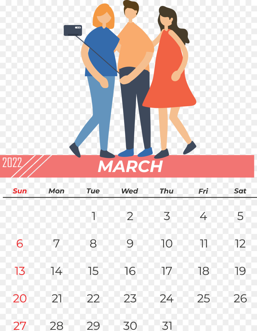 Calendario De Marzo，2022 PNG