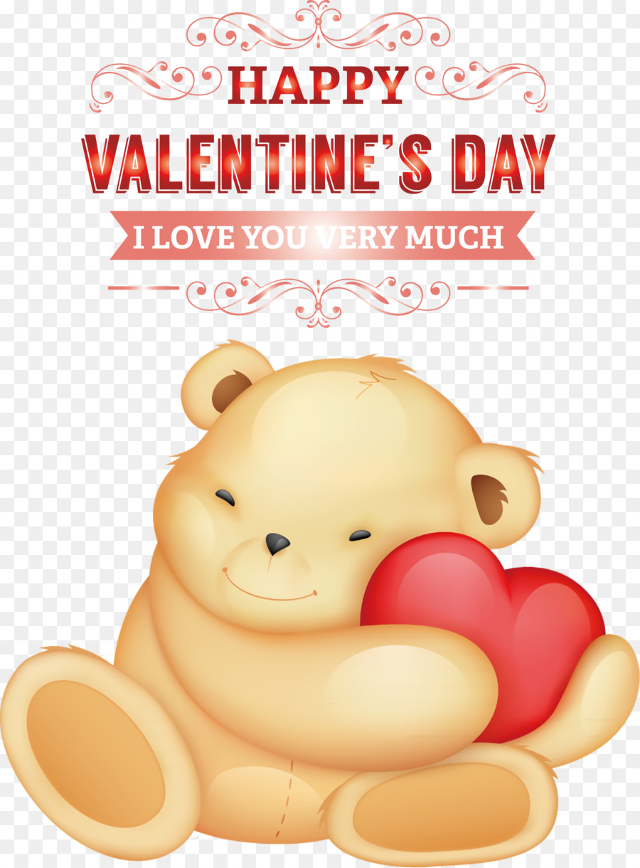 Tarjeta Del Dia De San Valentin，Osos De Peluche PNG