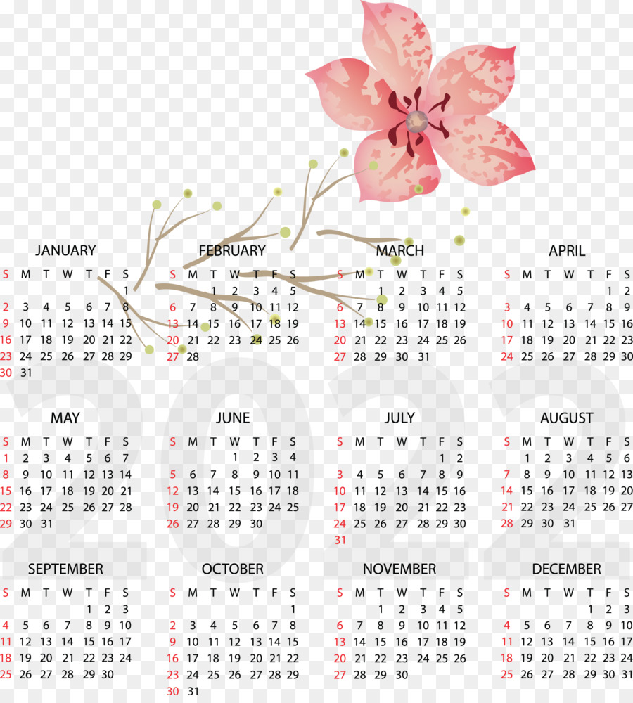 Calendario，Año Calendario PNG