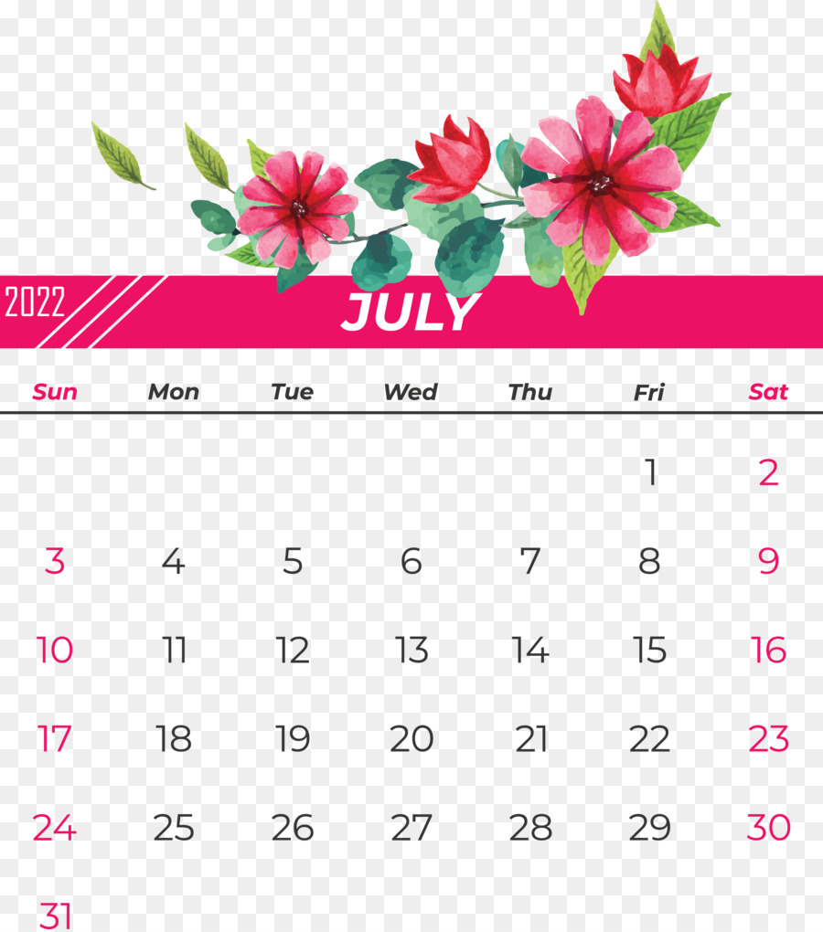 Calendario，Flor PNG