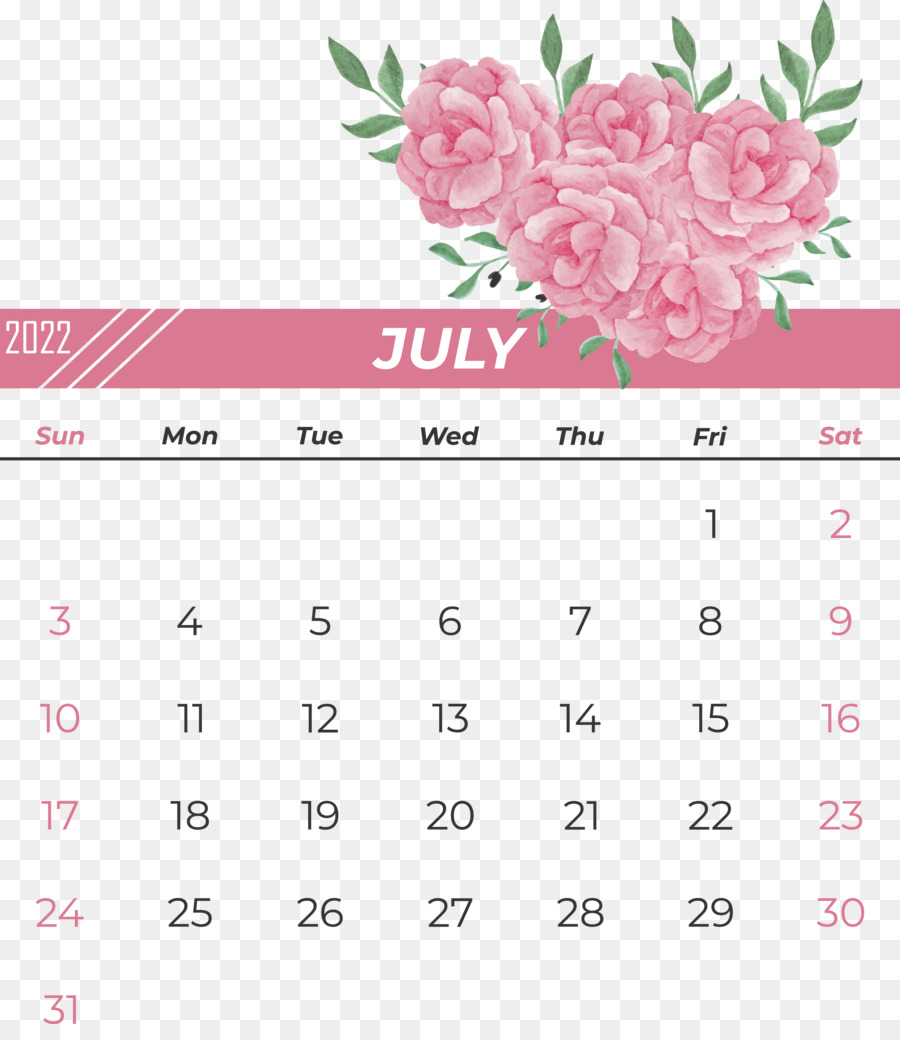 Diseño Floral，Calendario PNG