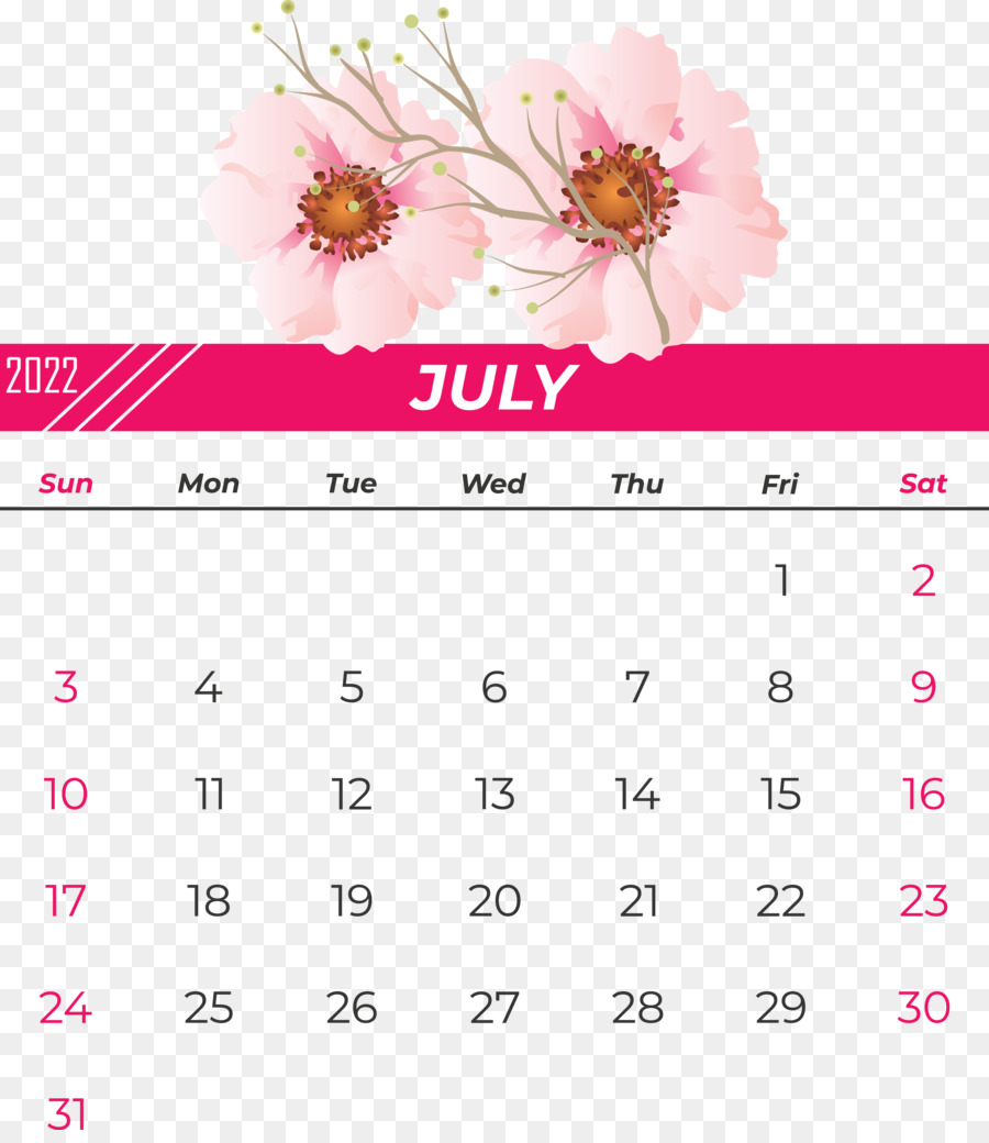 Calendario Julio，Mes PNG