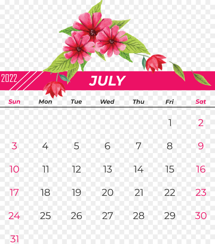 Calendario，Flor PNG