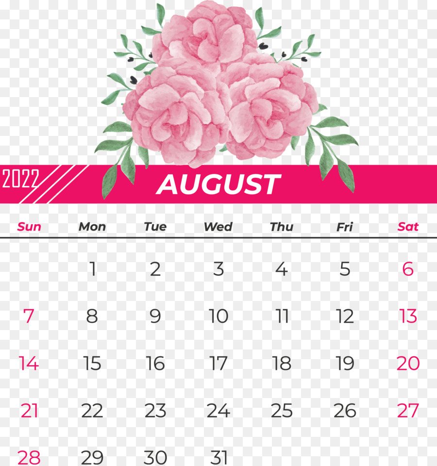 Calendario Agosto，Mes PNG