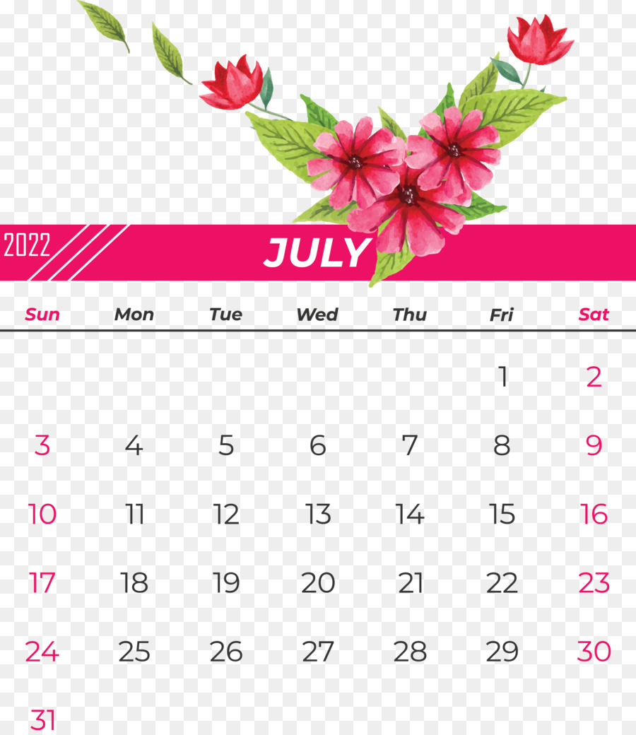 Calendario Julio，Mes PNG