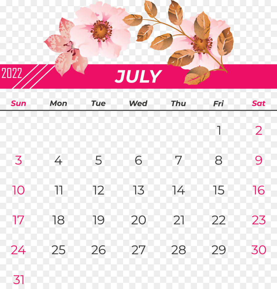 Calendario Julio，Mes PNG