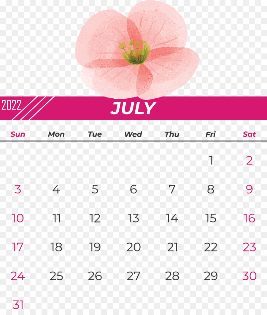 Calendario Julio，Mes PNG