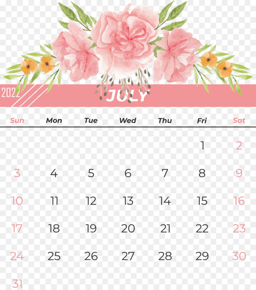 Calendario，Flor PNG