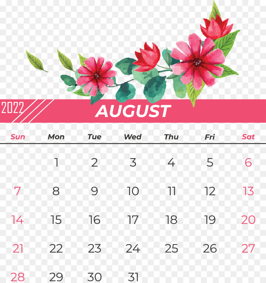 Calendario Agosto，Mes PNG