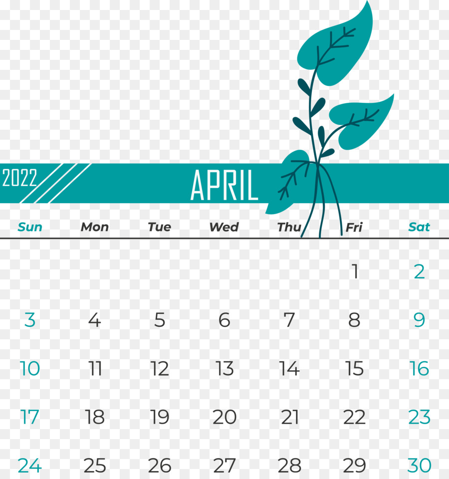 Calendario Abril，Fecha PNG