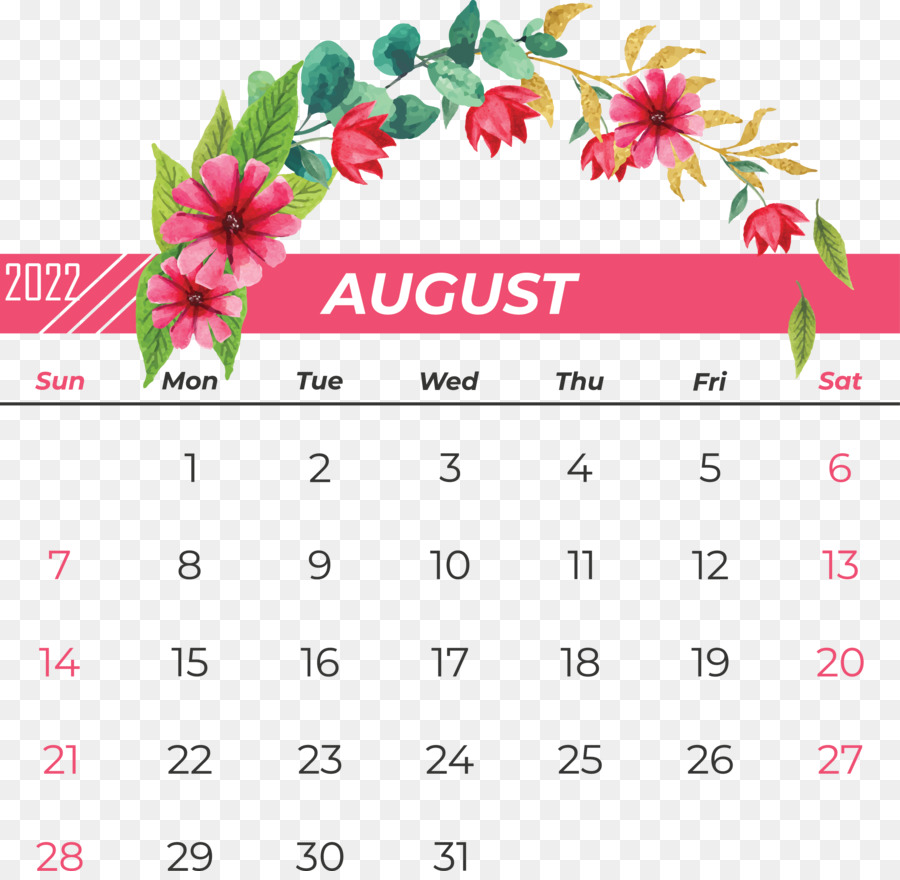 Calendario，Flor PNG