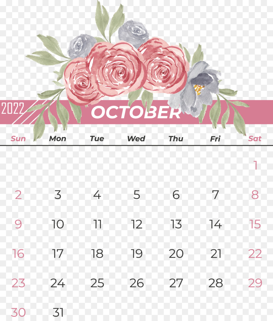 Diseño Floral，Calendario PNG