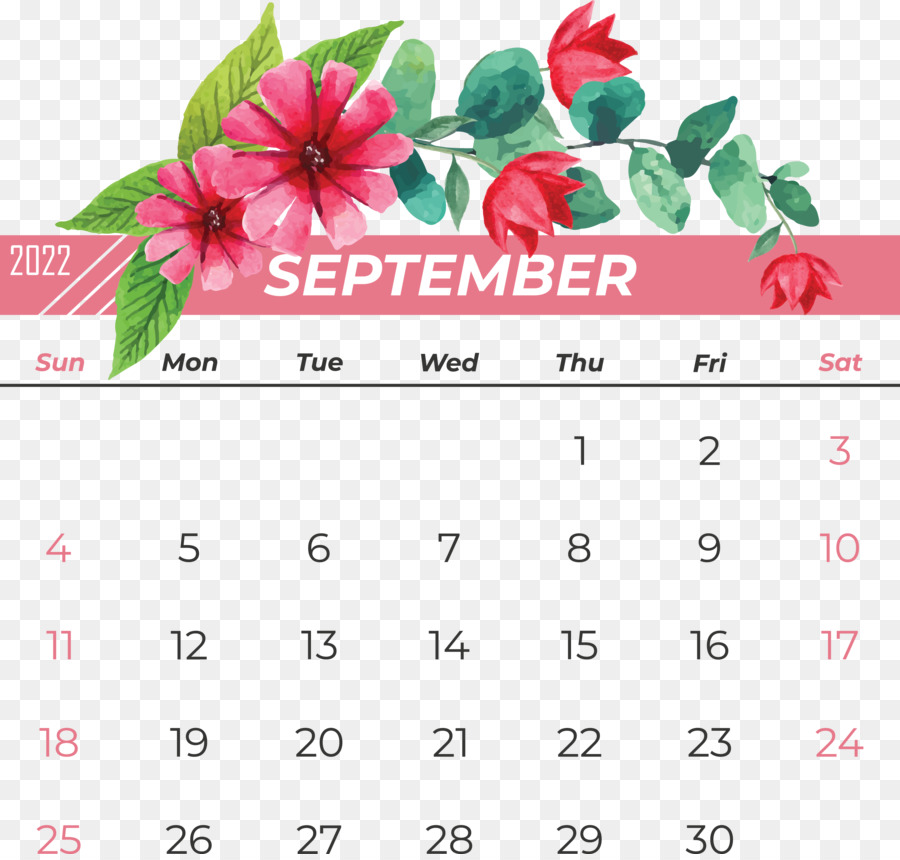 Calendario，Flor PNG