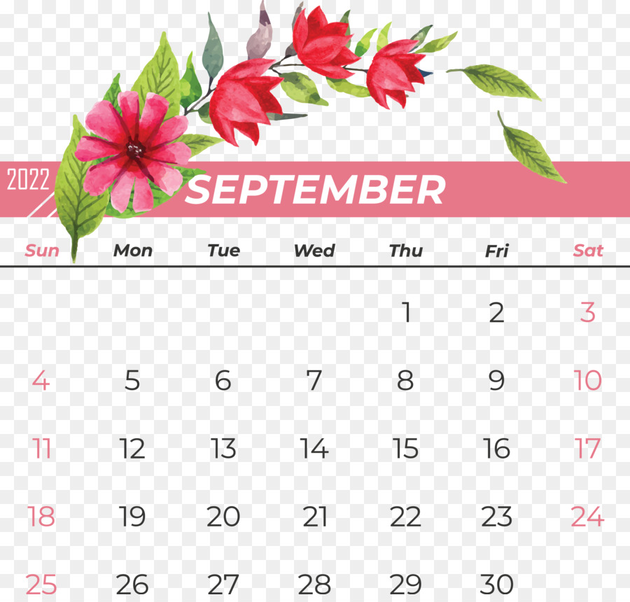 Calendario，Flor PNG