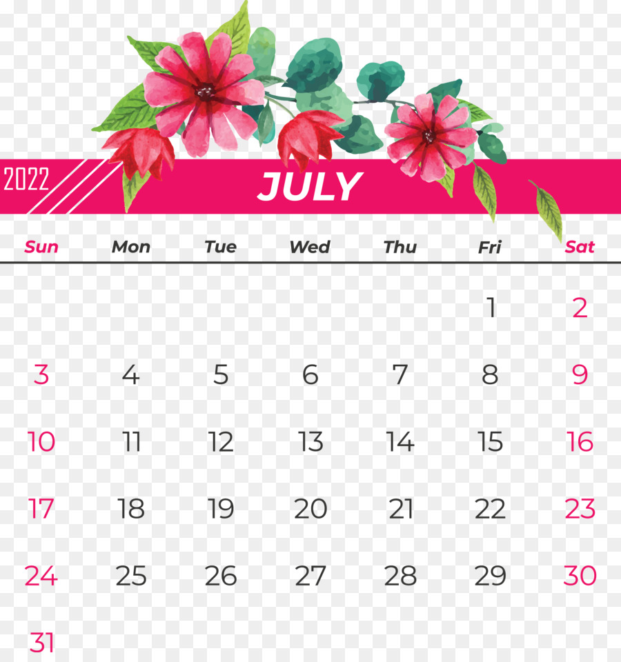 Calendario，Flor PNG