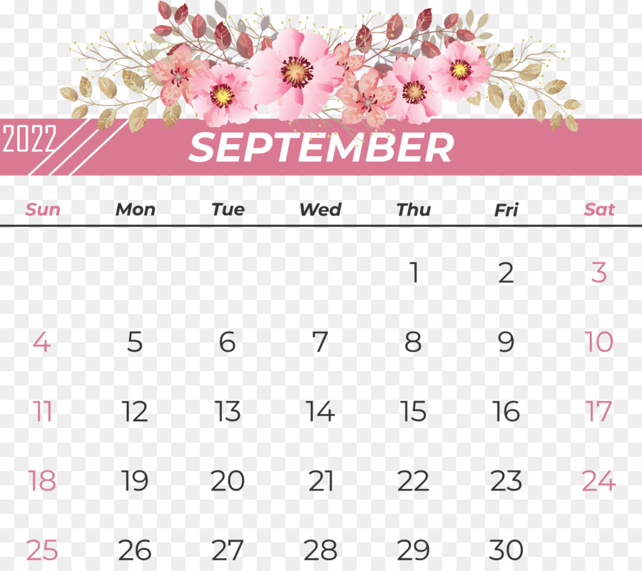 Calendario Septiembre，Mes PNG