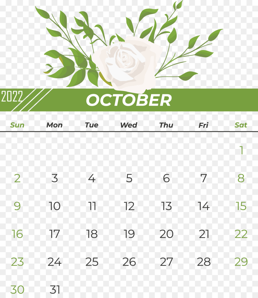 Calendario，Octubre PNG