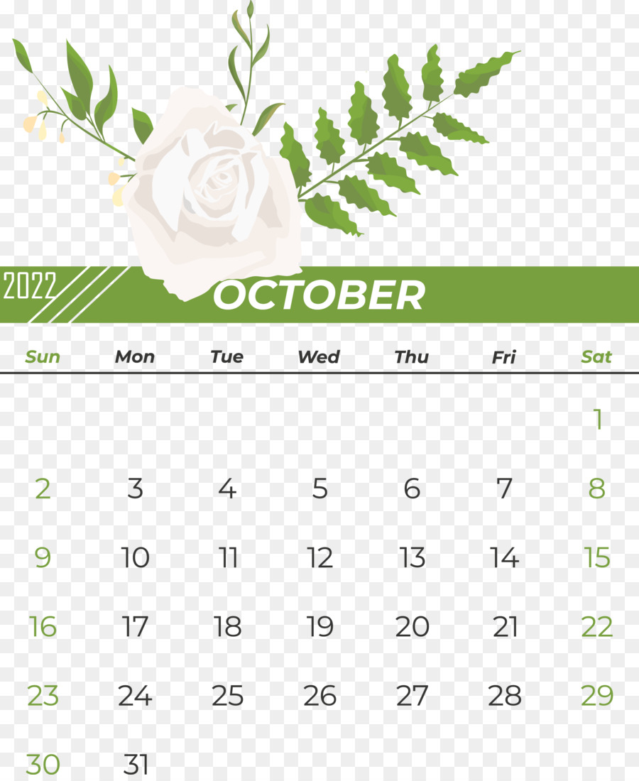 Calendario，Octubre PNG