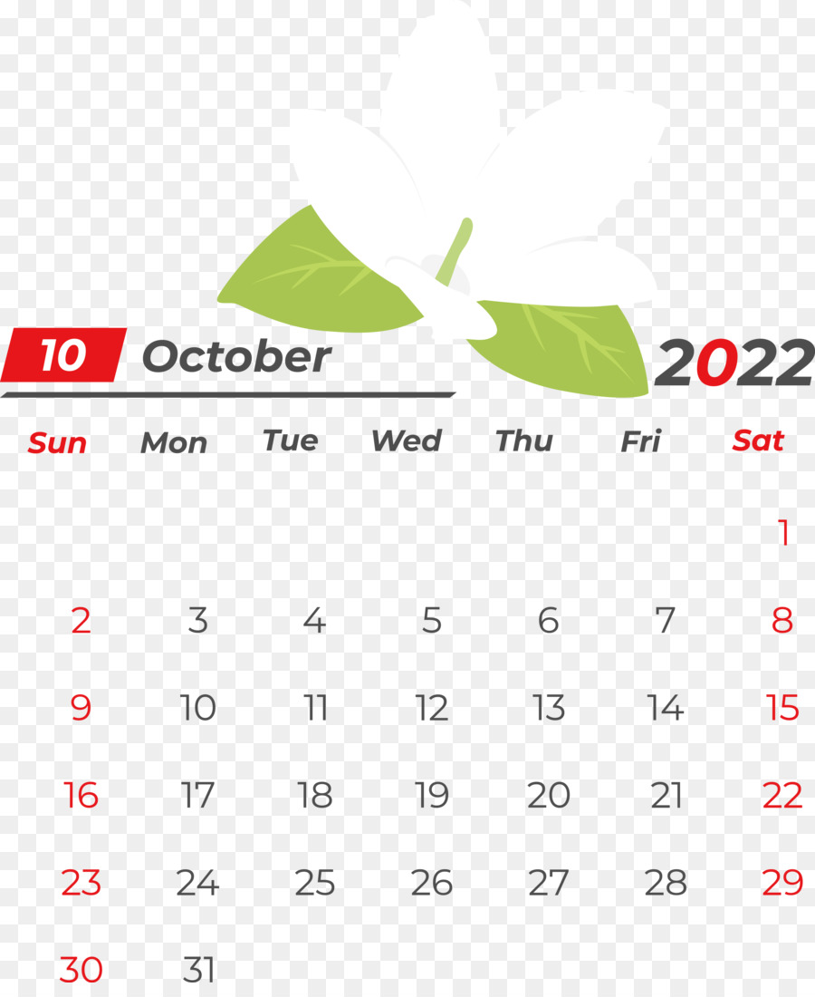 Calendario，Octubre PNG