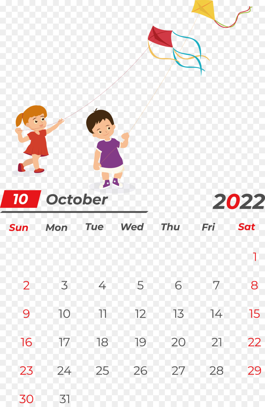 Calendario Octubre，Cometa PNG