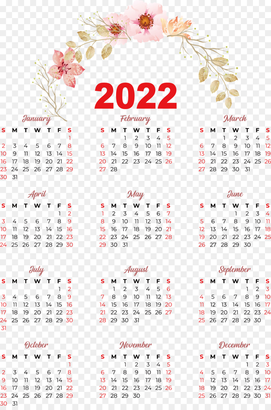 Calendario 2024，Fechas PNG