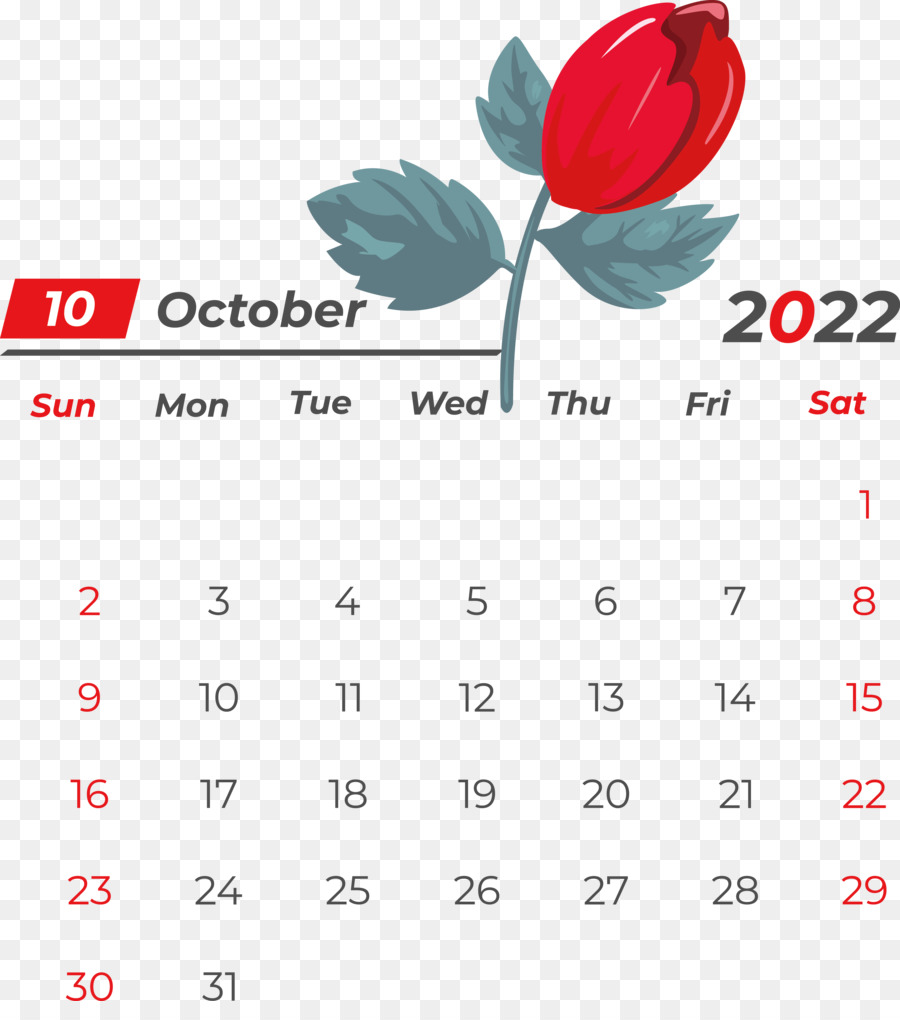 Calendario，Octubre PNG