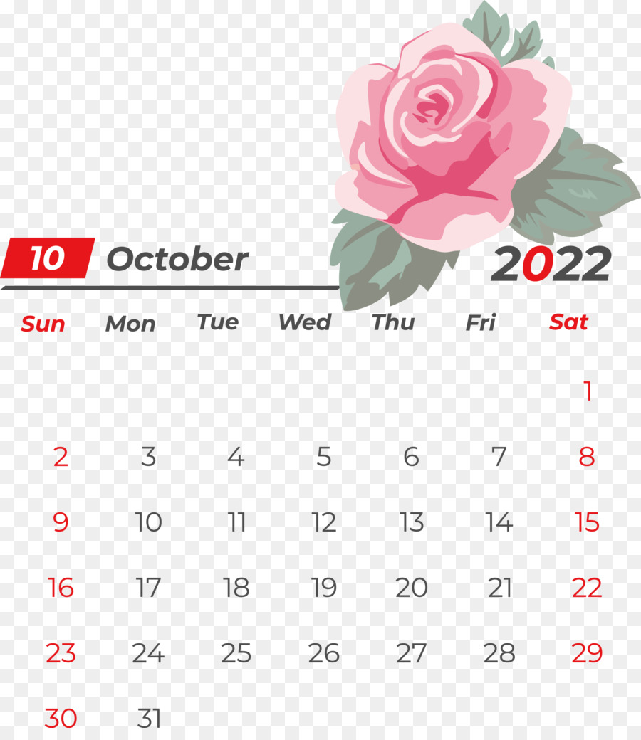 Calendario，Octubre PNG