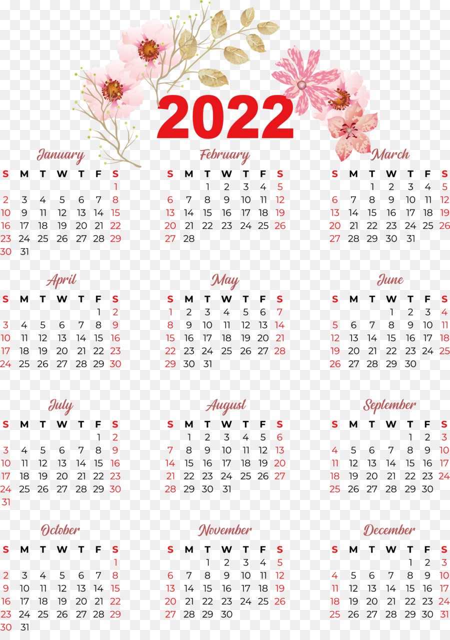 Calendario 2024，Año PNG