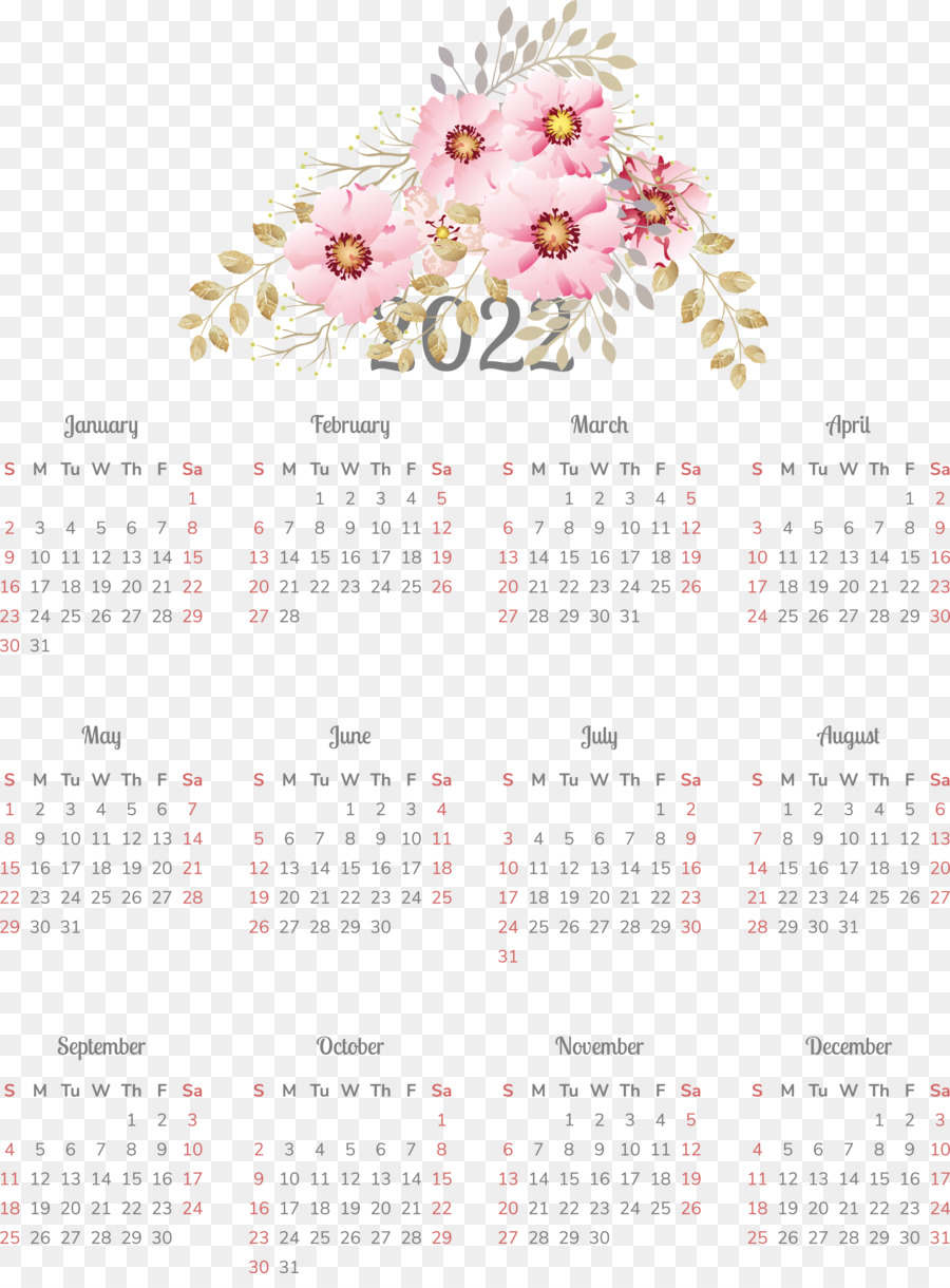 Calendario 2022，Fechas PNG