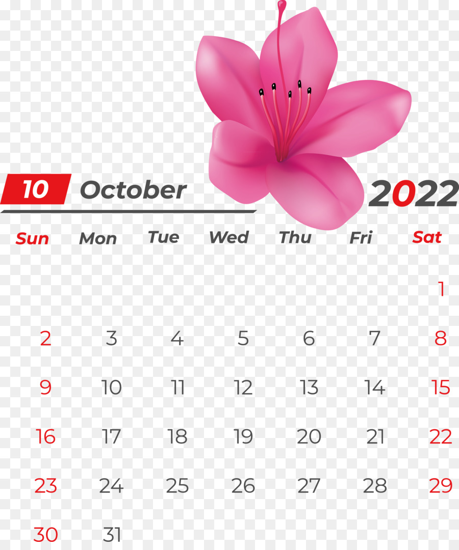 Calendario，Octubre PNG