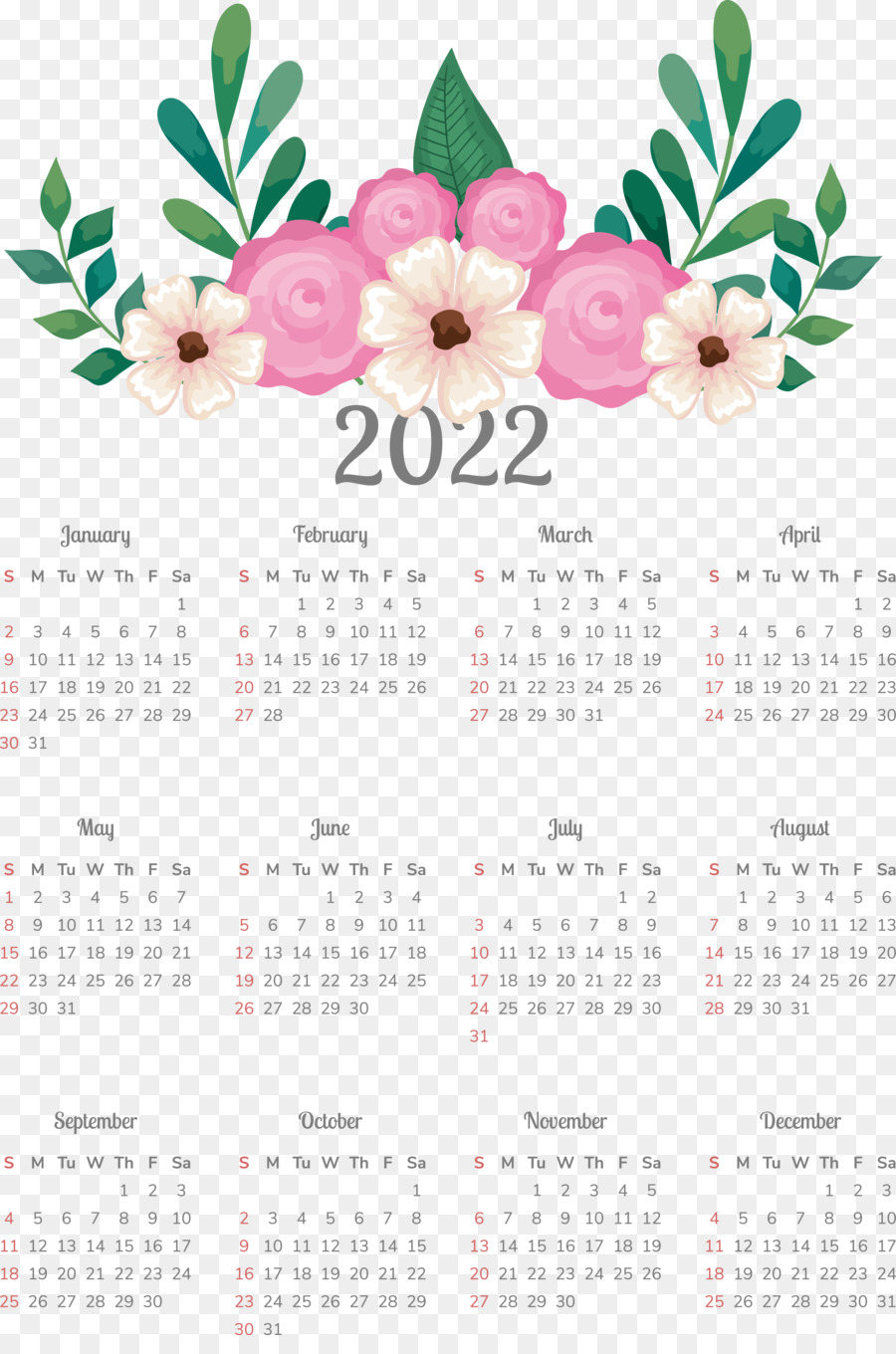 Calendario 2022，Fechas PNG