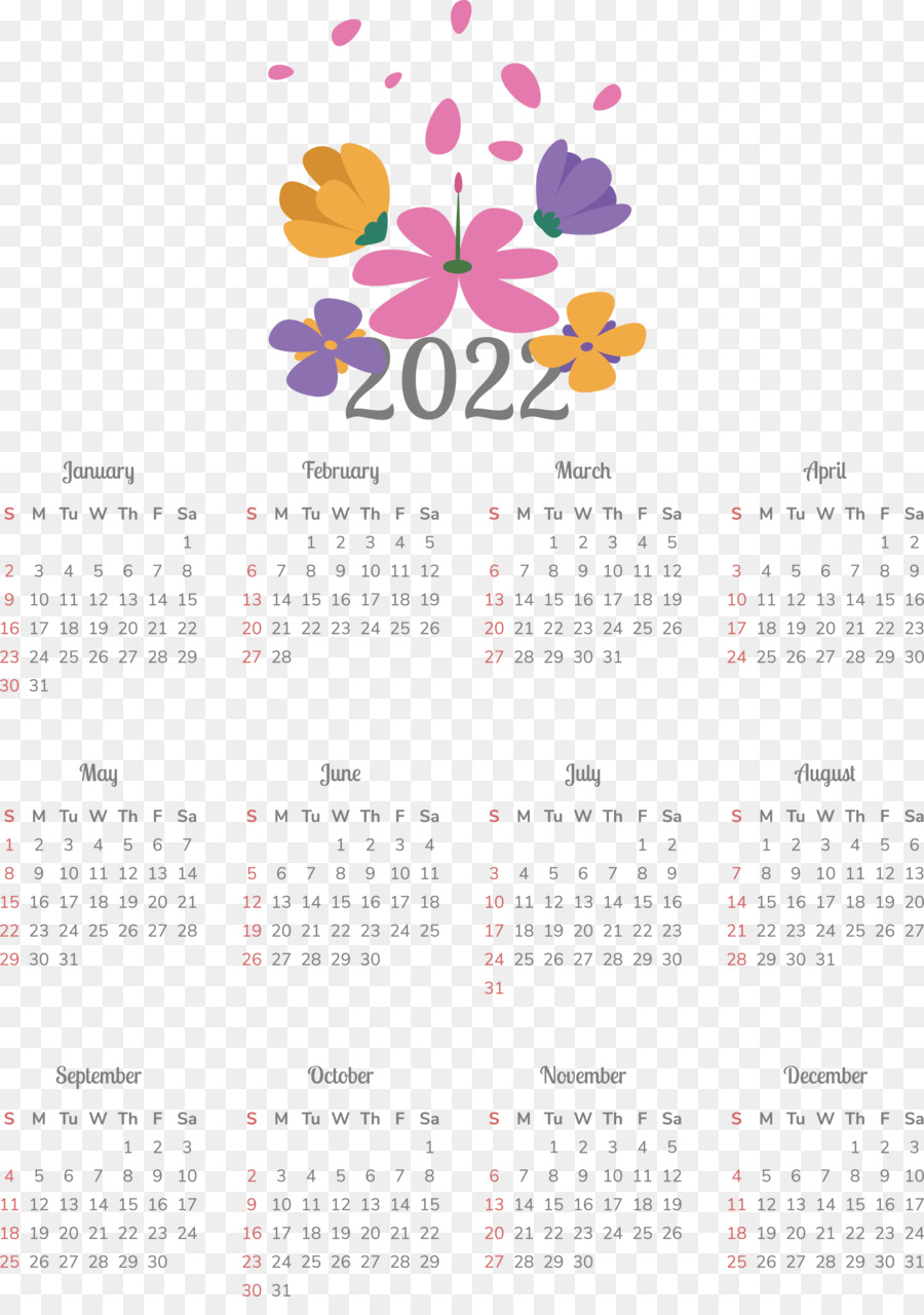 Calendario 2022，Fechas PNG