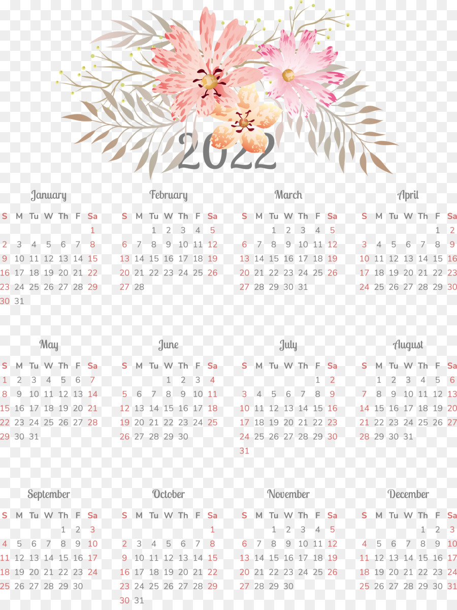 Flor，Calendario PNG