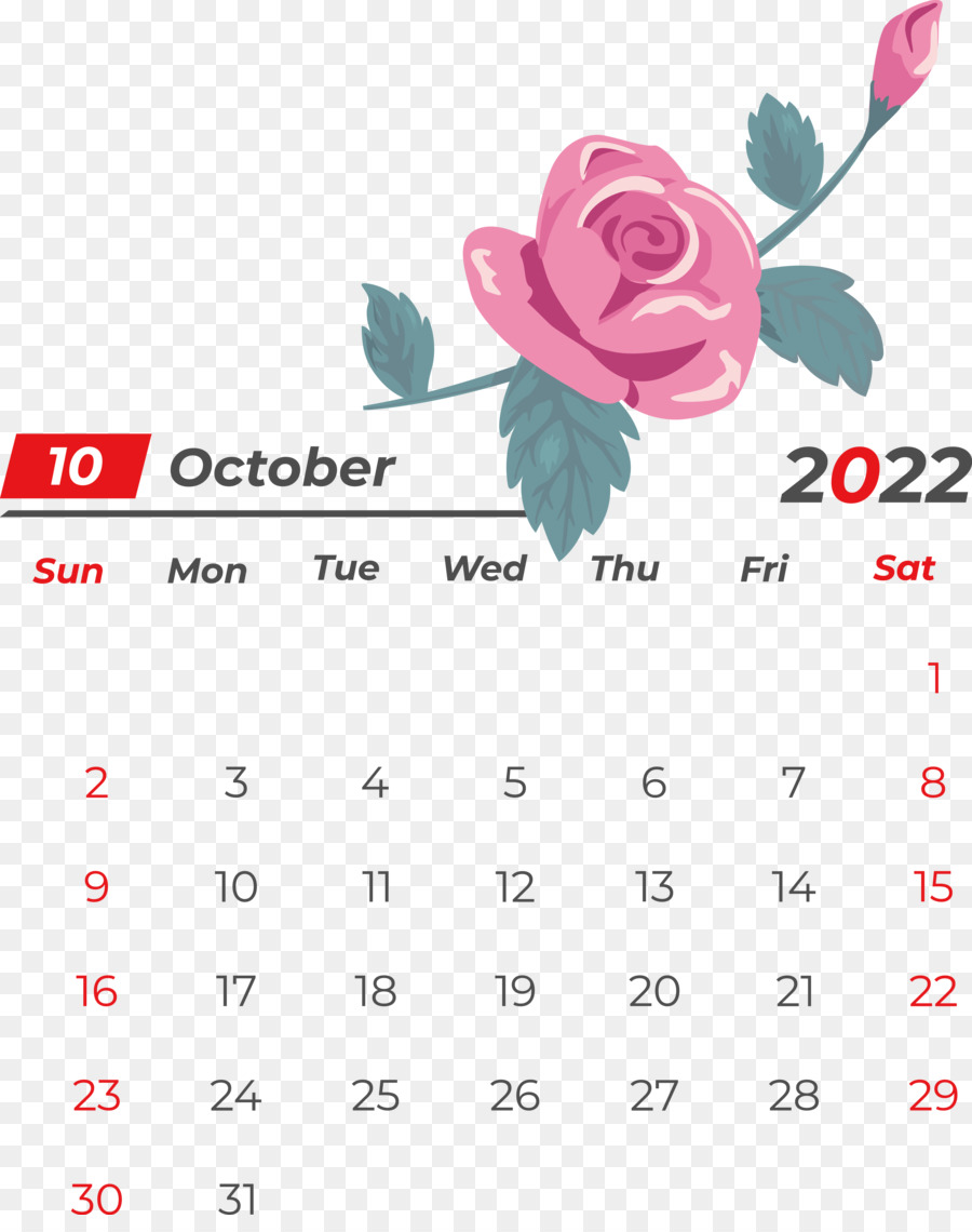 Calendario，Octubre PNG