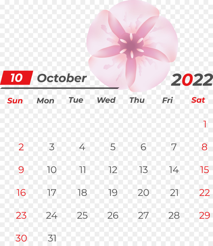 Calendario，Octubre PNG