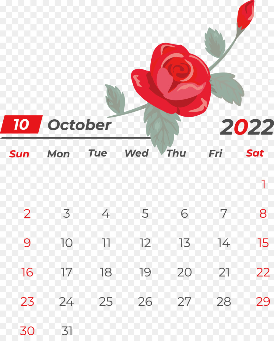 Calendario，Octubre PNG