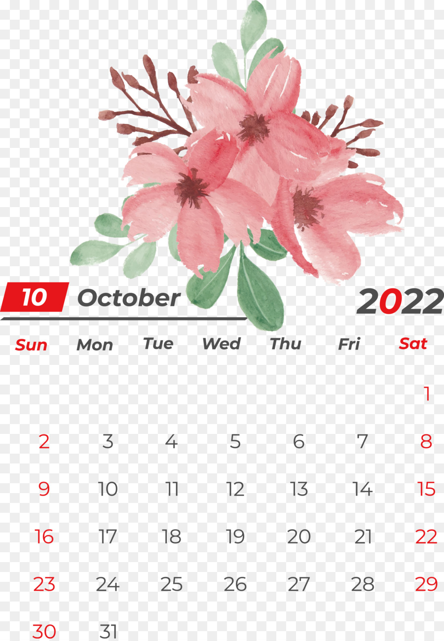 Calendario，Octubre PNG