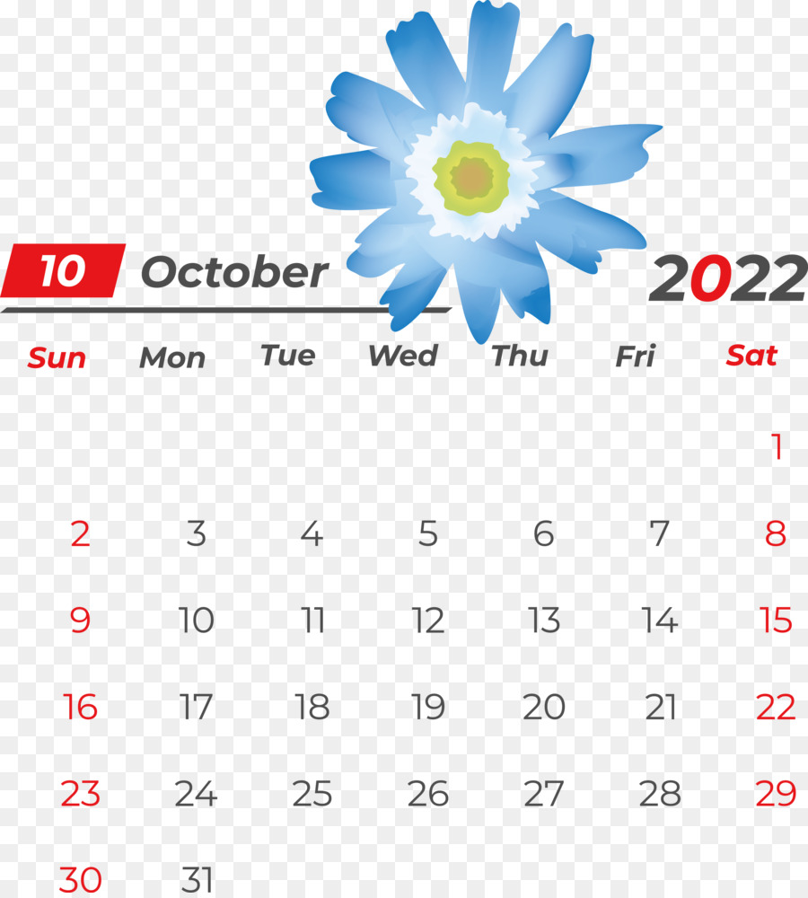 Calendario，Octubre PNG