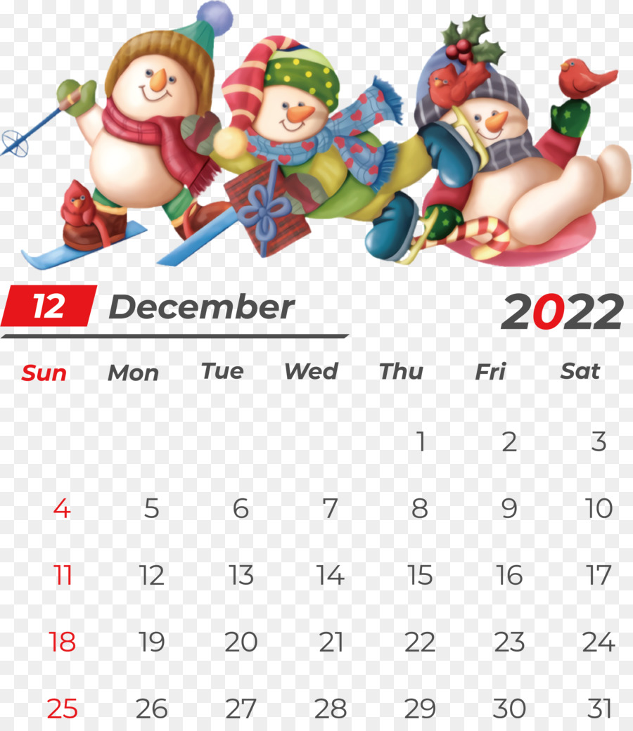 Calendario Diciembre，Muñeco De Nieve PNG