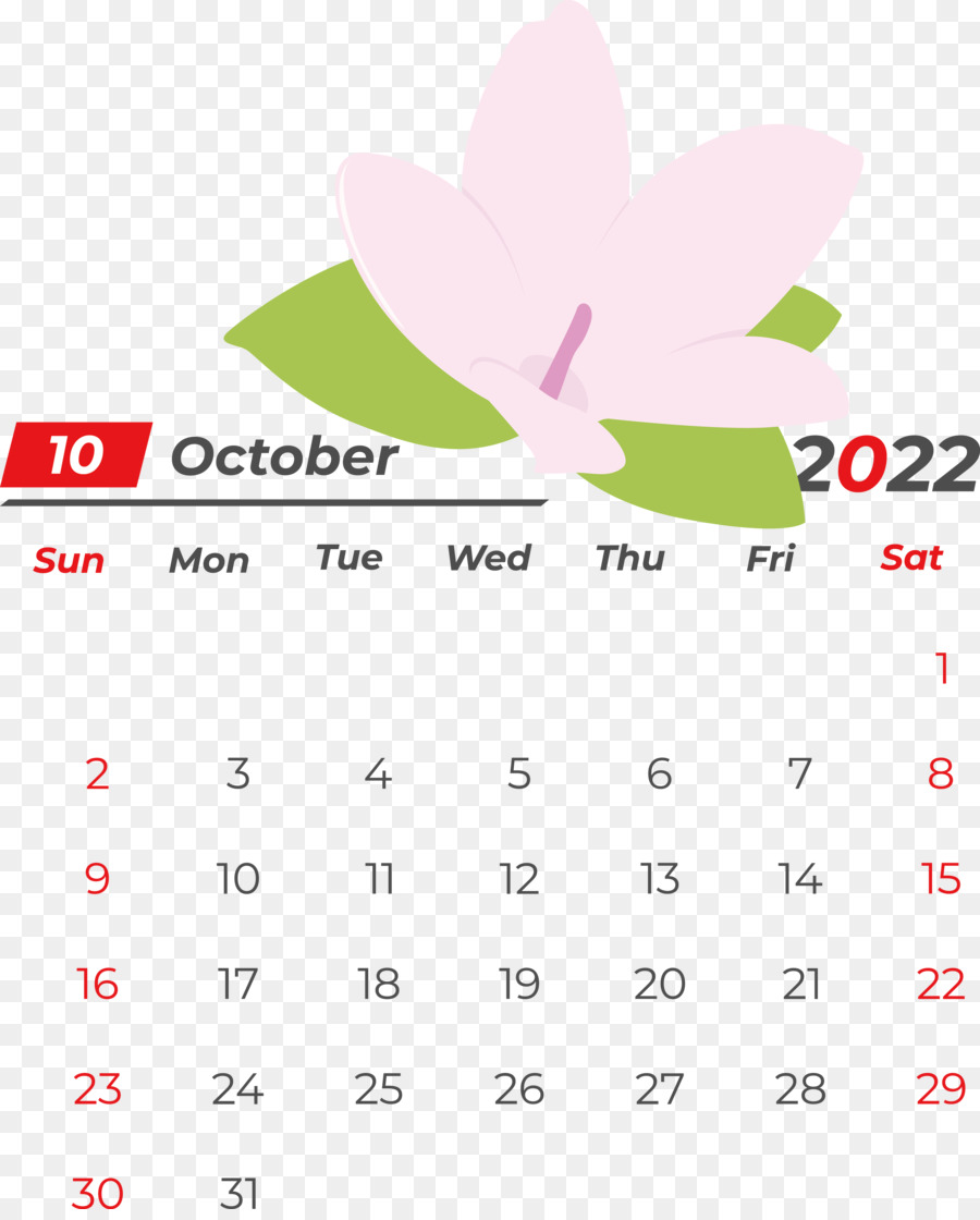 Calendario，Octubre PNG