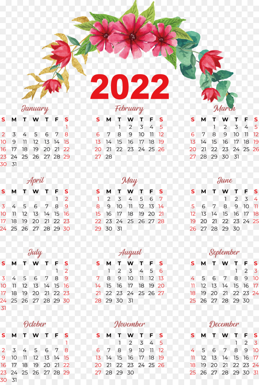 Calendario，Año Calendario PNG