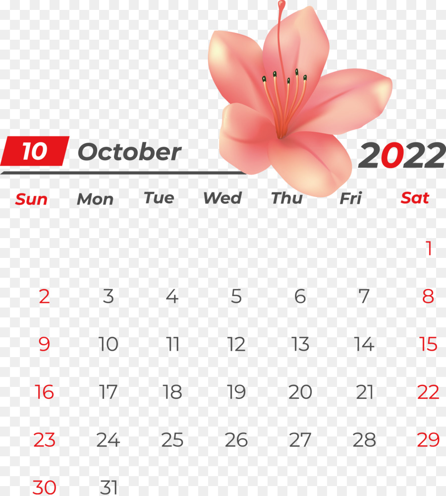 Calendario，Octubre PNG