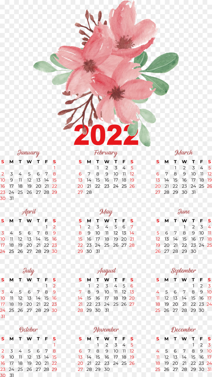 Calendario 2022，Fechas PNG