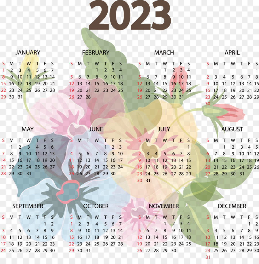 Calendario 2023，Fechas PNG