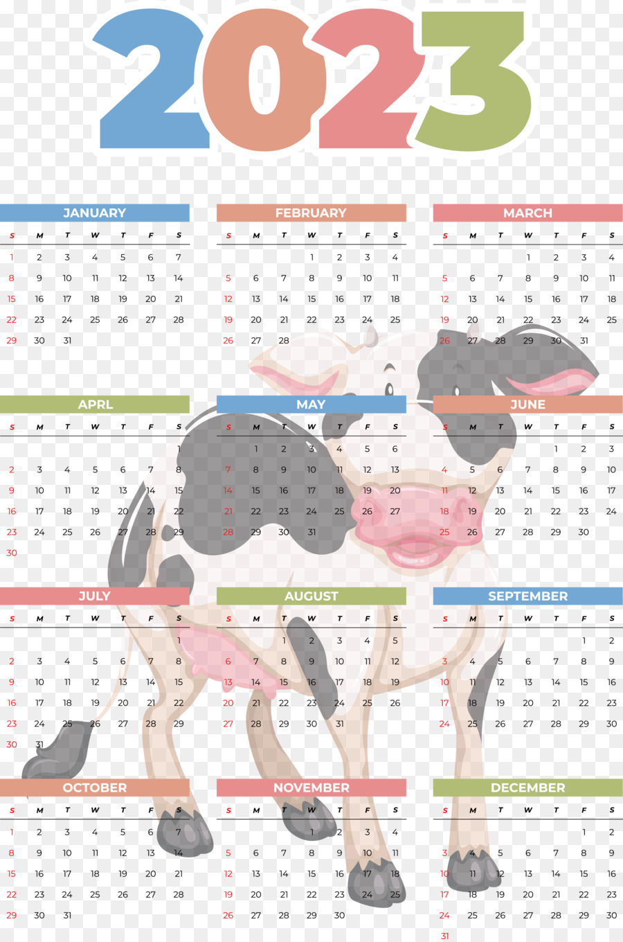 Calendario 2023，Fechas PNG