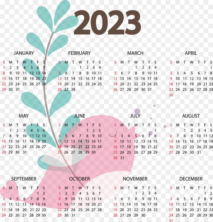 Calendario 2023，Fechas PNG