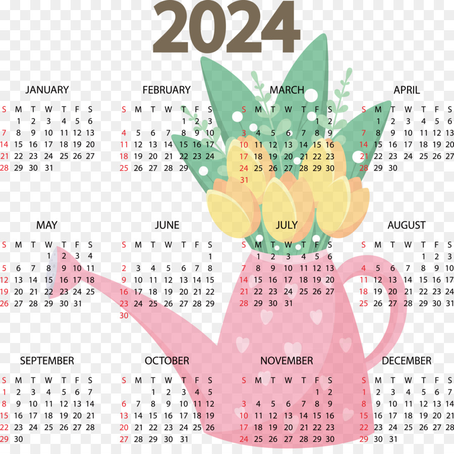 Calendario 2024，Calendario PNG