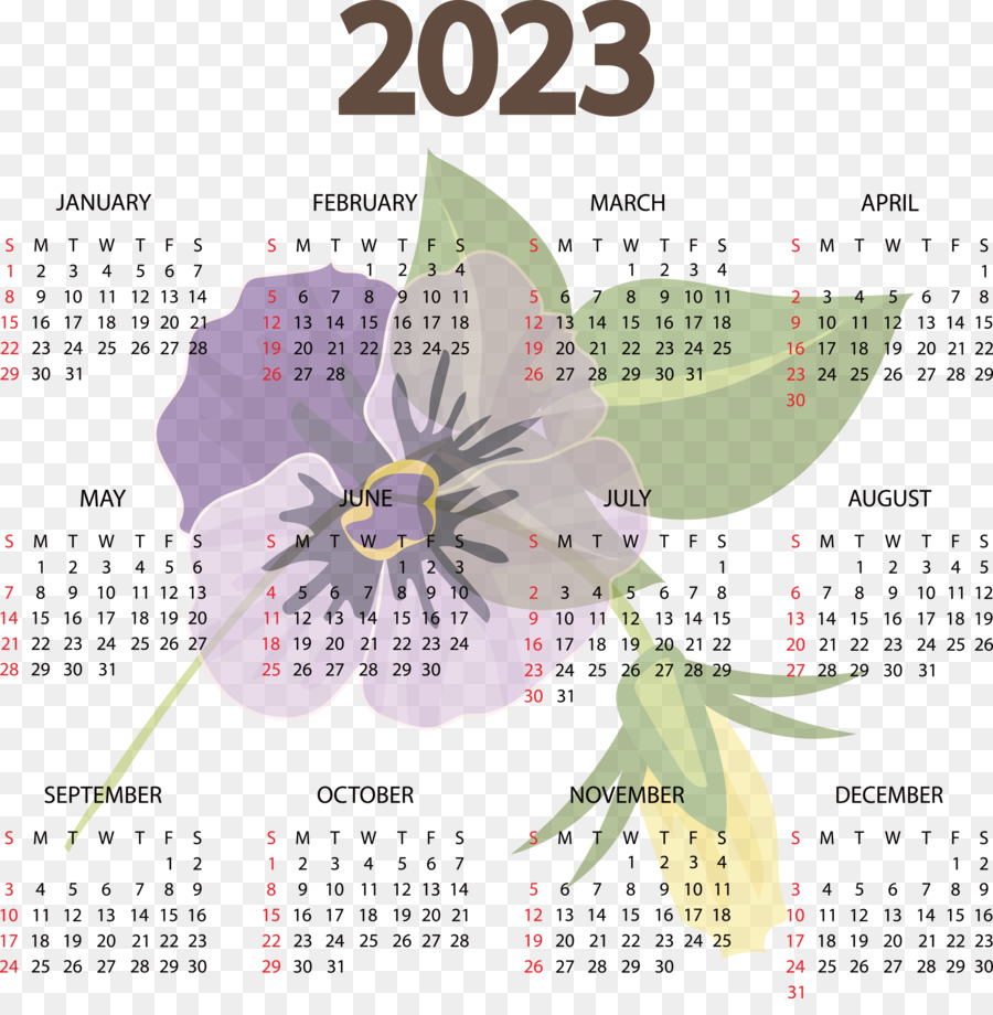 Calendario 2023，Fechas PNG