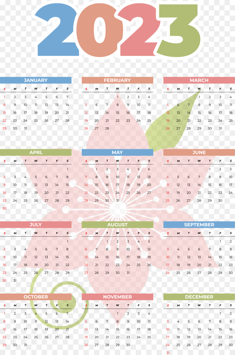 Calendario，2023 PNG